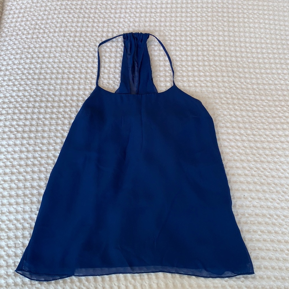 Jennifer Lopez Blue Blouse Size XS